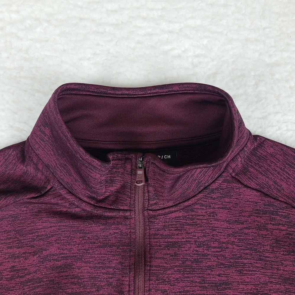 Under Armour Sweater Mens Small Red Black Loose Coldgear Performance‎ Tech Golf